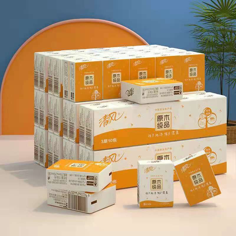 Clear Wind Paper Handkerchief portable packet paper towels with log dining towel paper face towel rubbed toilet paper i wet water