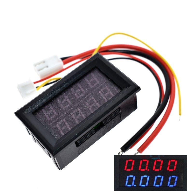 直流 4位双显示 LED数字电压电流表 双显表头 DC0-100v