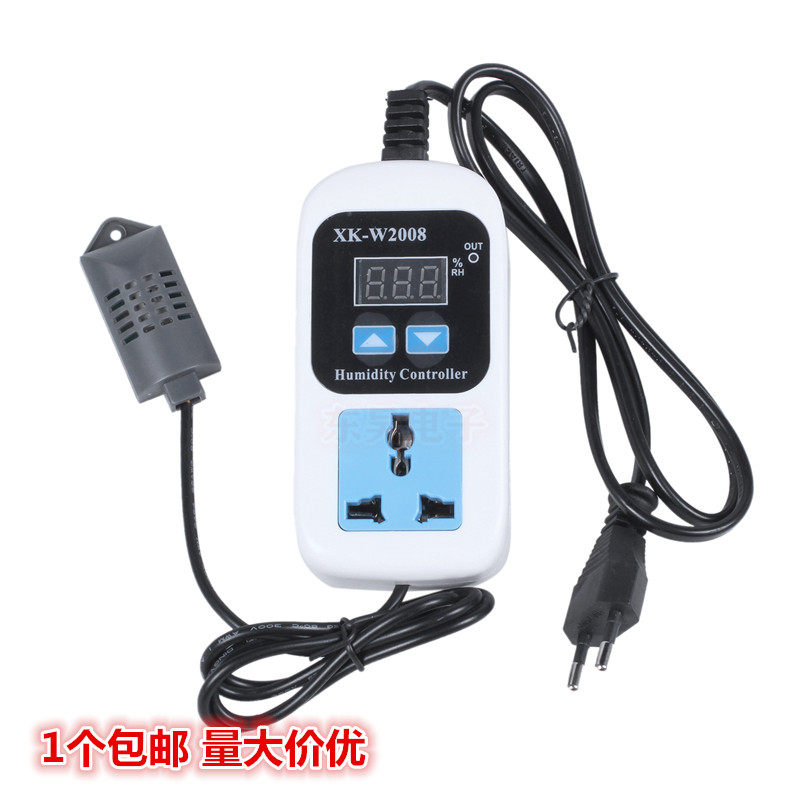 XK-W2008 数字湿度控制器加湿除湿0.1高精度湿度开关插座 0%-99%