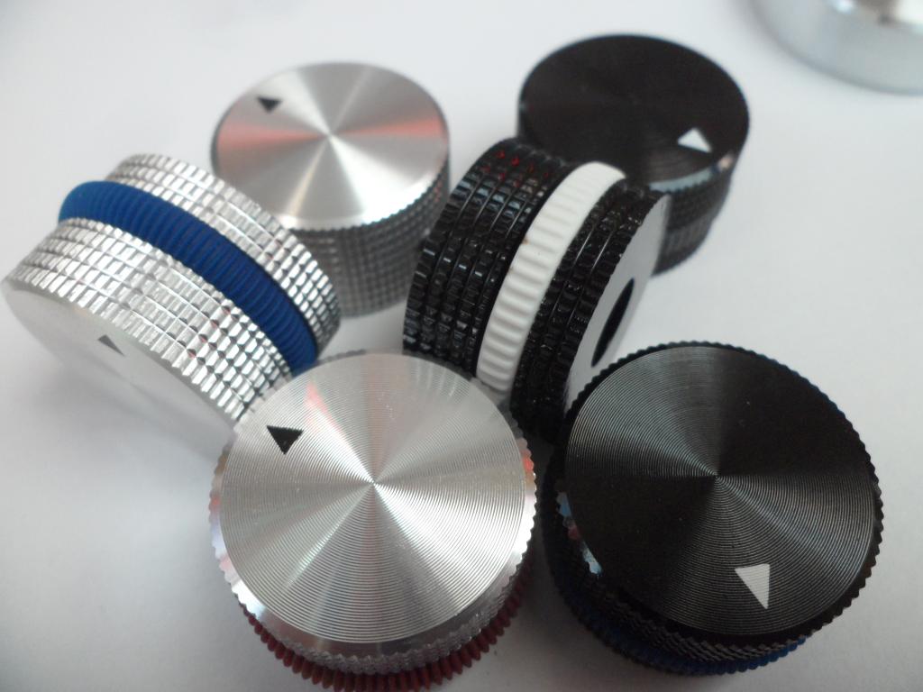 Solid all-aluminum knob amplifier knob potentiometer volume knob 25X15 5 with slot