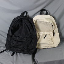 Pure Color No Print Large Capacity School Bag Men Han Edition 100 Lap Ulzzang University Students Double Shoulder Bag High School Ins Wind Backpack