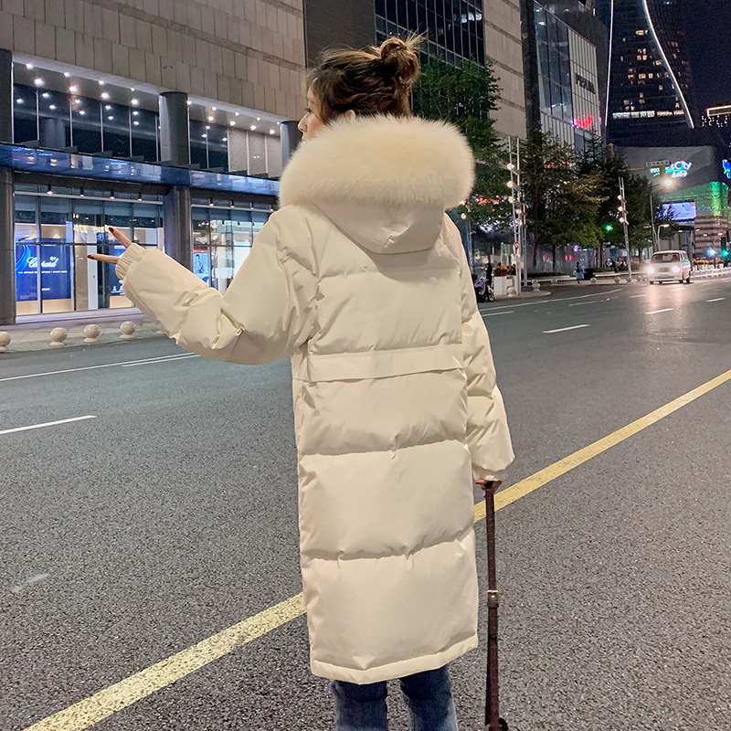 Women's Mid-Length down Jacket, White Duck Down, 2025 New Model, Popular White Style, Korean Version, Slim Fit for Petite Figures, Winter Coat