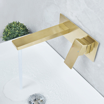 Thornlewashroom concealed in golden-in-wall-type face basin tap hot and cold water mixing valve full copper washbasin tap