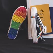  Dadong official new new rainbow canvas shoes womens 2021 trendy shoes spring and autumn shoes new Korean plate shoes