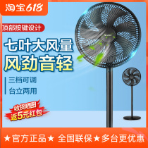 Grid Electric Fan Floor Fan Home Desktop Powerful Silent Energy Saving Ecstasy Strong Wind Industry Standing Seven Leaf Electric Fan