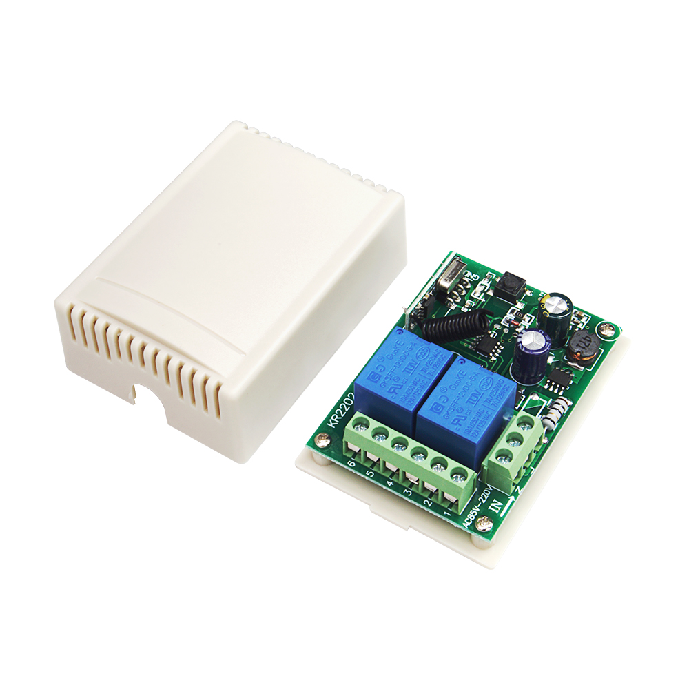 220v two-way wireless remote control switch motor positive reversal module smart home clotheshorse lift 433mhz