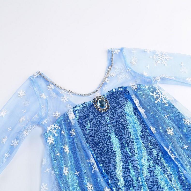 艾莎公主裙女童夏季万圣节爱莎连衣裙子冰雪奇缘衣服elsa艾沙礼服 — 6