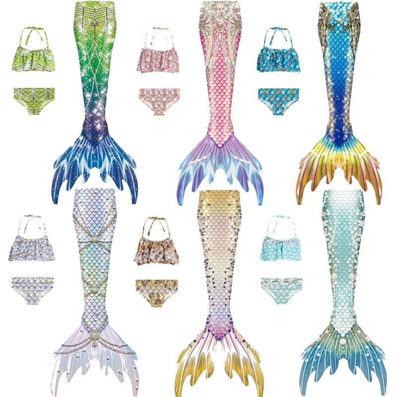 New Mermaid Tail Swimsuit for Men, Women, Children, Teenagers, Adults, Parent-Child, Hot Spring Vacation, Photo Shoot, Photography, Swimming