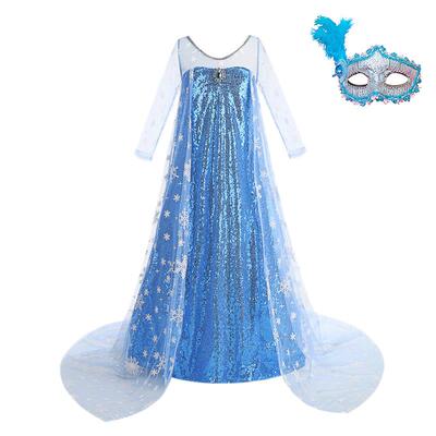 Elsa's Princess Dress Girl Summer Halloween Elsa Dress Frozen Clothes Elsa Elsa Dress — 7