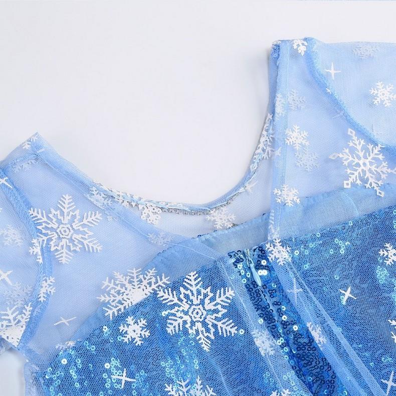 艾莎公主裙女童夏季万圣节爱莎连衣裙子冰雪奇缘衣服elsa艾沙礼服 — 8