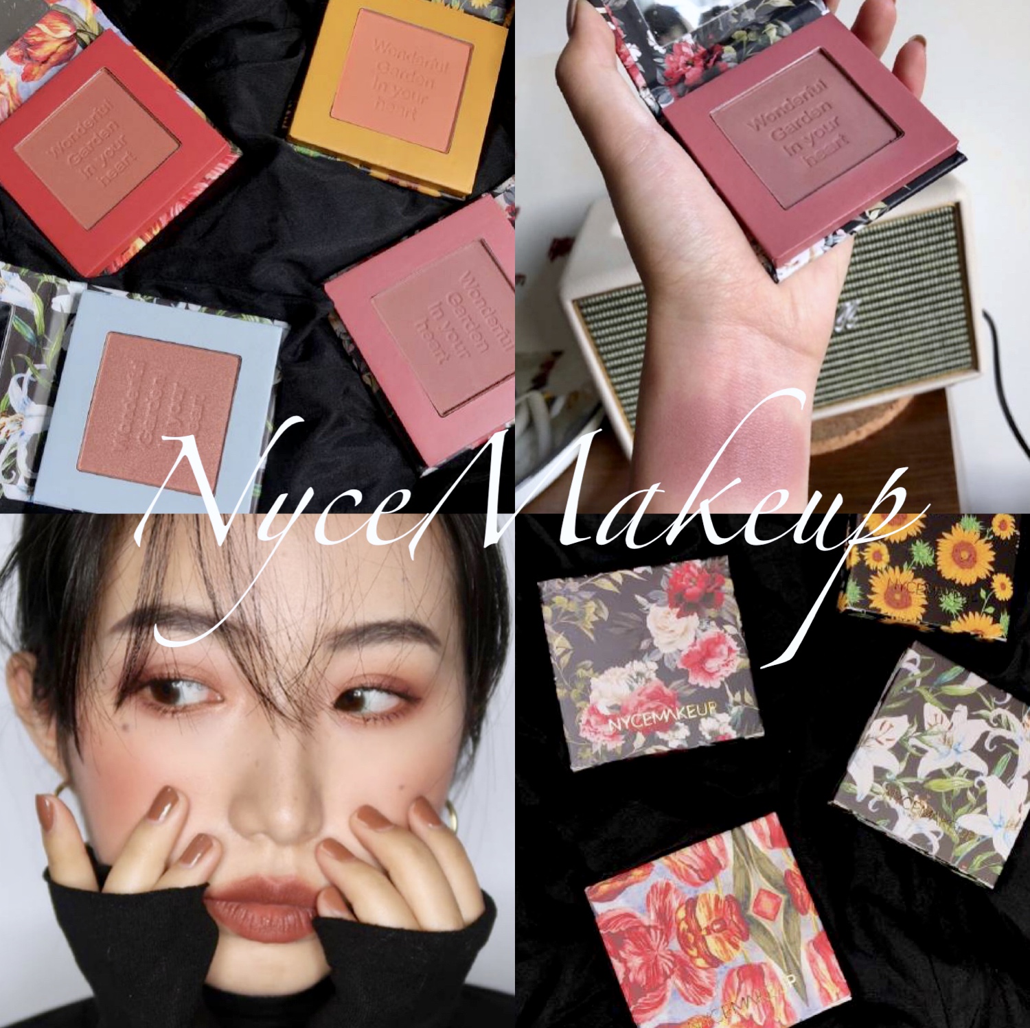 NyceMakeup hộp hoa phấn má hồng làm sáng kem trang điểm màu hồng mơ phấn phấn hồng phấn không thấm nước chính hãng - Blush / Cochineal phấn má vacosi