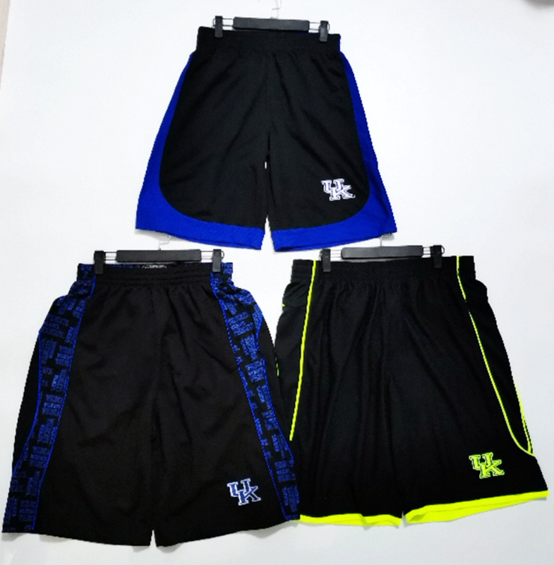 Ncaa Kentucky University Over-The-Knee Basketball Shorts Quick-Drying Breathable Embroidered Running Sports Shorts Men's Fitness Training Pants