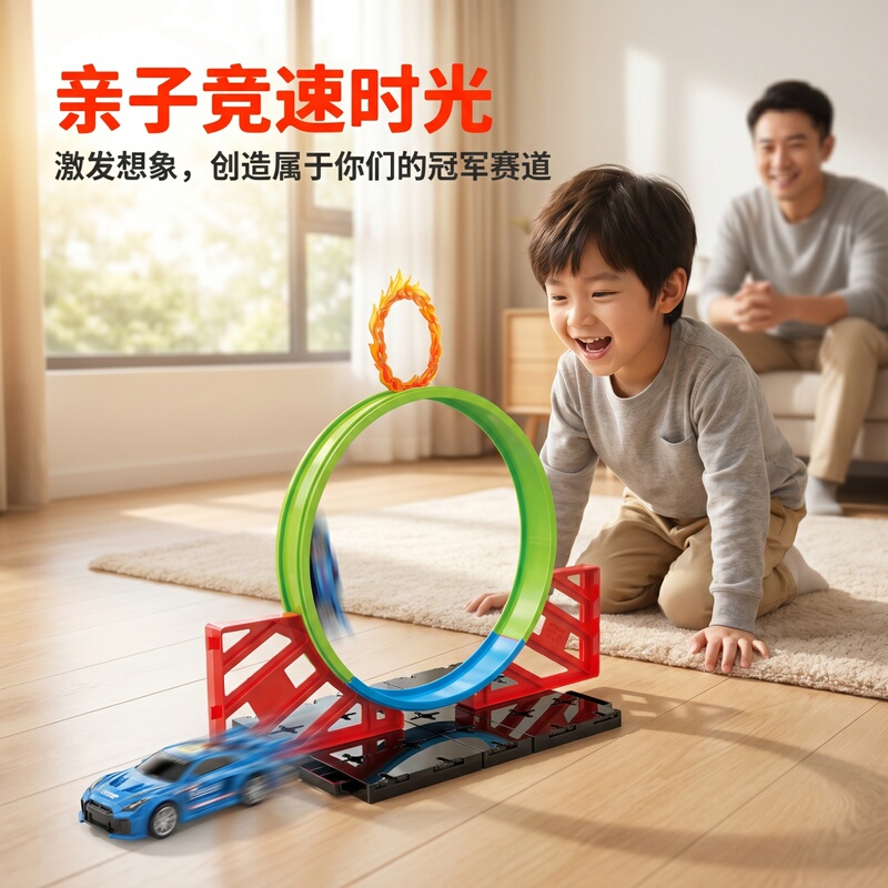 Children's High-Speed Pull-Back Track Car Racing Toy Parent-Child Competition Assembly Dinosaur Track Circuit Children's High-Speed Pull-Back Track Car Racing Toy Parent-Child Competition Assembly Dinosaur Track Circuit