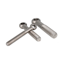 304 stainless steel screw bolt screw screw rod hanging ring loose knot screw with hole joint long screw