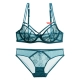 Xi Ji Pháp retro bó sát bộ đồ lót nữ siêu mỏng bra bra lông mi nụ lụa sợi kích thước lớn áo ngực