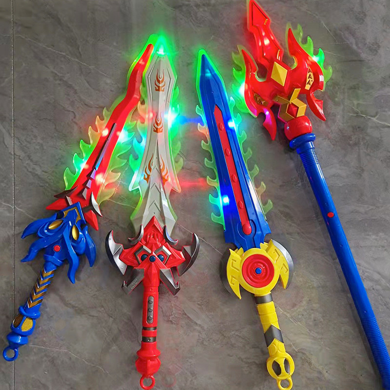 Children's toy sound and light sword colorful vibration luminous weapon boy toy sword children's luminous sword luminous sword
