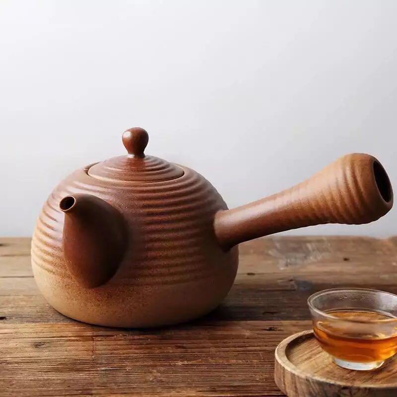Tea Fengxiang High Temperature Resistant Cooking Tea Pottery Pot Coarse Pottery Teapot Black Crystal Stove Special Cooking Tea Boiling Water Pottery Pot Large Capacity Side