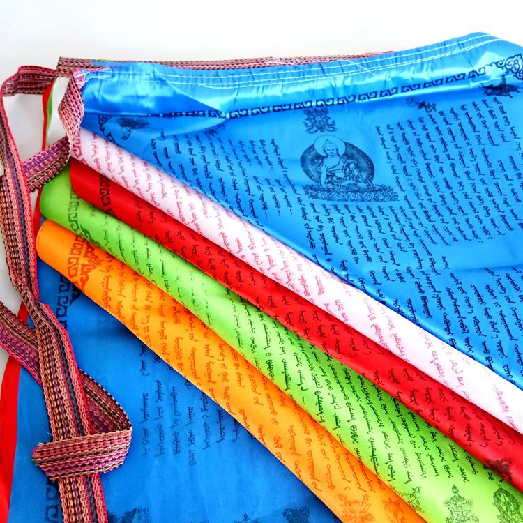 Mongolian Ethnic Minority Decoration via Fly Flying Horse Flag Monidining Hall Racecourse Tourist Wind Scenic Area Praying and Hanging Decoration