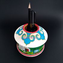 Ethnic wind imitation leather pen holder handmade to contain handicraft Mongolian elements multiple pattern fine gifts