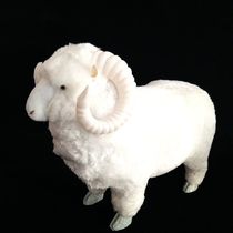 Simulation sheep desktop ornaments handmade plush animal model Home decoration small sheep doll crafts