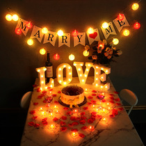 Letter Lamp Candle Light Dinner Coursemarriage Props Decorate 7 New Years Eve Candle Romantic Table White Scene Bar Birthday Arrangement