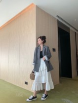 Mrs Qian heavy texture chic net red small suit jacket female spring and autumn Korean version loose temperament casual suit