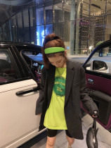 Mrs Qian gray casual blazer womens Korean version loose suit 2019 net red British style long-sleeved top