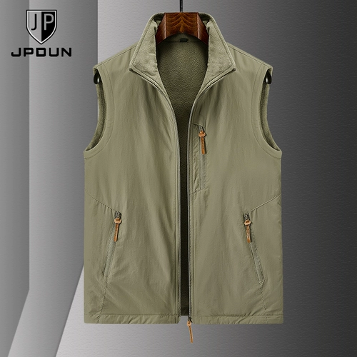 Демисезонный жилет без рукавов, двусторонная бархатная куртка для отдыха