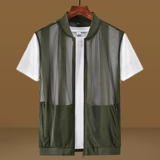 Летний тонкий шелковый жилет подходит для мужчин и женщин, дышащая ветровка