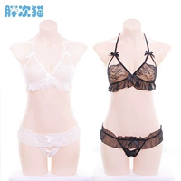 [撩 汉 出] Bộ đồ lót ren Áo ngực bikini mỏng với ngọc trai quần áo bơi