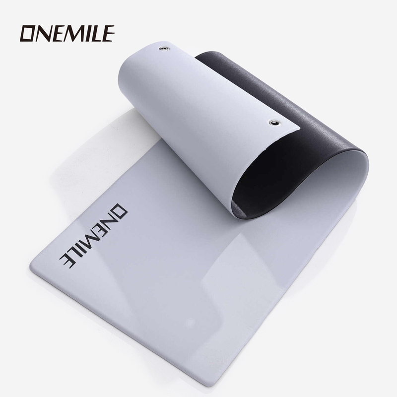 Onemile Gym Commercial Non-Slip Thickened Wall-Mountable Perforated Pvc Silver High-Density Yoga Fitness Mat