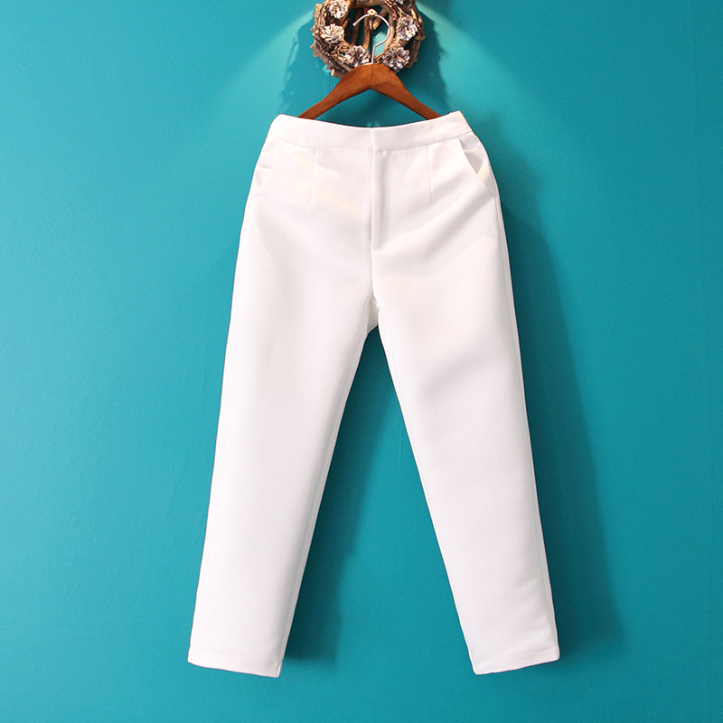 Xiao Xiao House 2021 new 9 - point black and white with flagrobe retro - casual Chinese pants