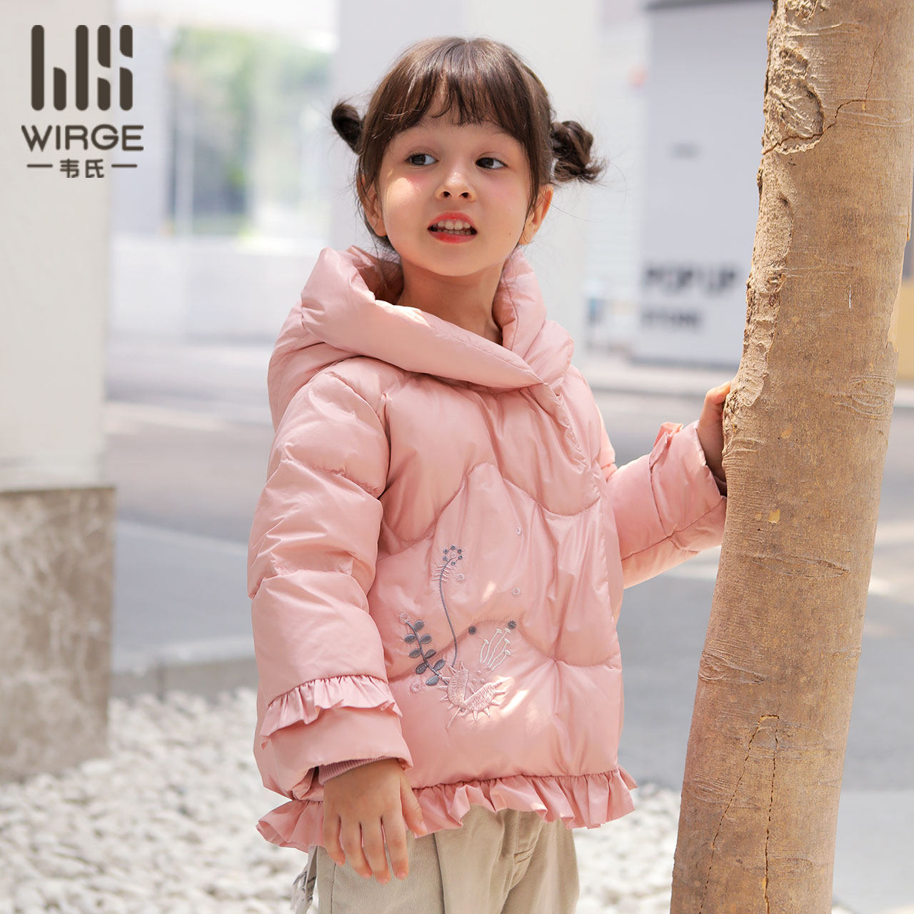 Webster 2021 New Children's Down Princess Wind Girls Children's Clothing Short Warm and Thick Duckle Fittings