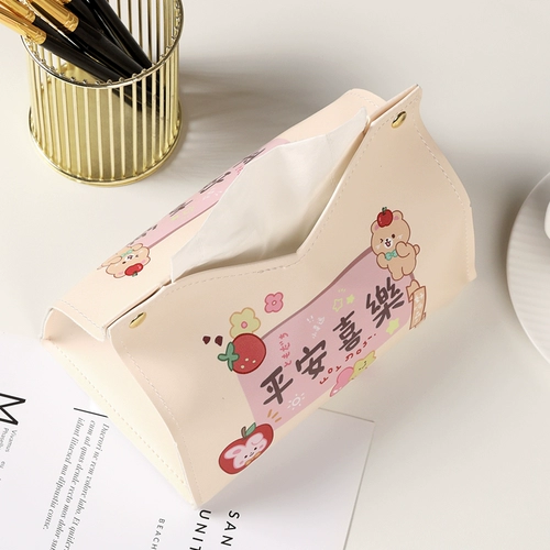 Красные бумажные салфетки для домашнего использования, коробка для хранения, легкий роскошный стиль