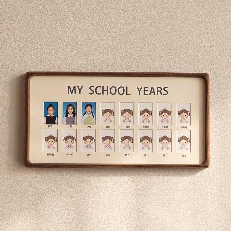 Solid Wood Mortise and Tenon 2inch Year-Old Children's School Growth Commemorative Age Photo Frame for Elementary, Middle, and High School with Rounded Corners 1.0inch Solid Wood Mortise and Tenon 2inch Year-Old Children's School Growth Commemorative Age Photo Frame for Elementary, Middle, and High School with Rounded Corners 1.0inch