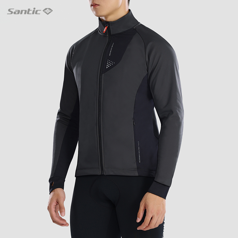 Santic sen getaway 2021 autumn winter riding suit blouse Catch Suede Warm Road Bike Bike jacket jacket