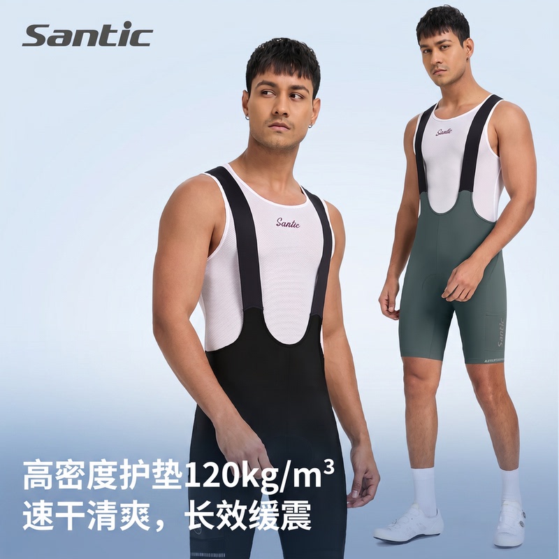 Santic Men's Spring/Summer Cycling Bib Shorts Breathable Road Bike Shorts for Three Seasons Santic Men's Spring/Summer Cycling Bib Shorts Breathable Road Bike Shorts for Three Seasons