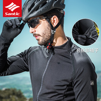 Santic forest guest spring and autumn detachable windproof and warm riding suit jacket mens Cree trench coat 8-16 degrees