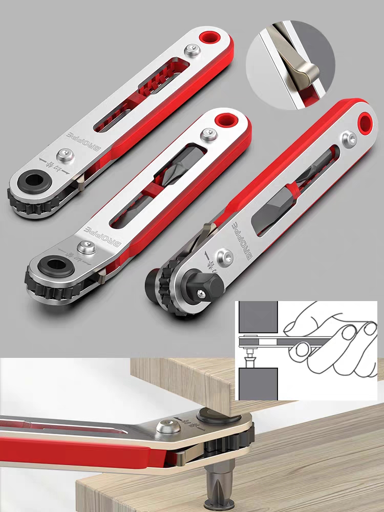 Aeromodemodel Model Multifunction Right Angle Inflection Turn Head Ultra Short Ratchet Screwdriver Cross lined with driver