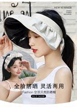 Hair Stirrup Shading Cap Woman Air Top Shell Cap Sunscreen Sunscreen Face Anti UV Summer Sun Cap Great Peak Tide