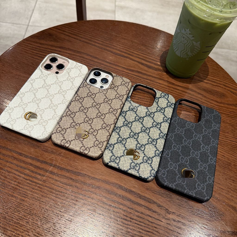 Gg Leather Case Suitable for iPhone 17/12/13/14/15/16/11 Pro Max, Half-Cover Large Hole Anti-Drop European and American Trendy Brand Protective Case with a Light Luxury and High-End Feel Gg Leather Case Suitable for iPhone 17/12/13/14/15/16/11 Pro Max, Half-Cover Large Hole Anti-Drop European and American Trendy Brand Protective Case with a Light Luxury and High-End Feel