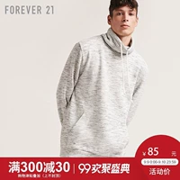 Của nam giới Ribbed cao cổ cao cổ dài tay áo len Forever21 áo hoodie dây kéo