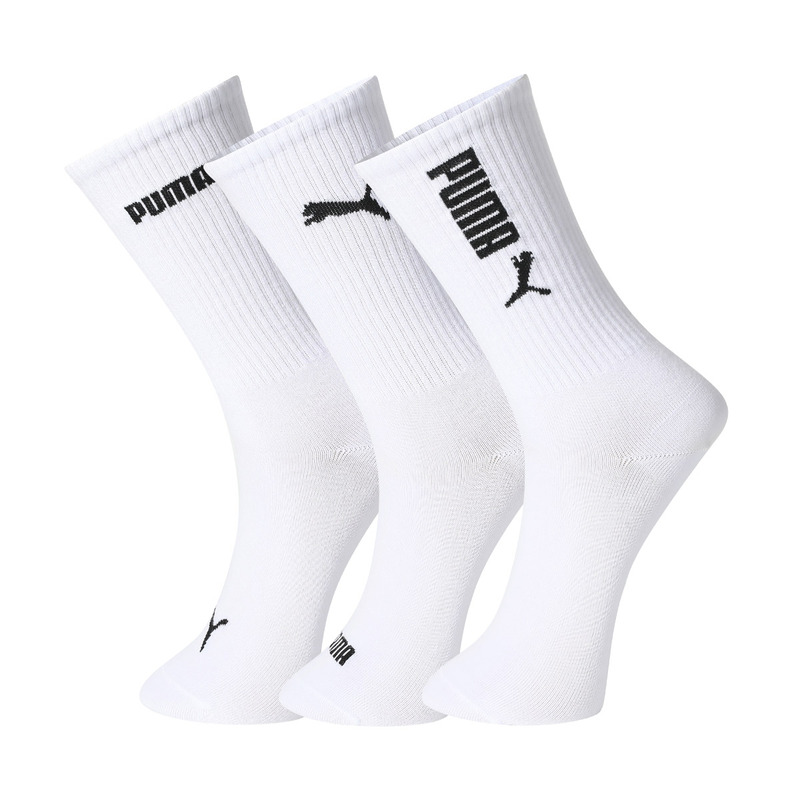 Puma Autumn and Winter Classic Fashion Trendy Socks with Shark Pants, Unisex Casual Long Socks, 3 Pairs Pack