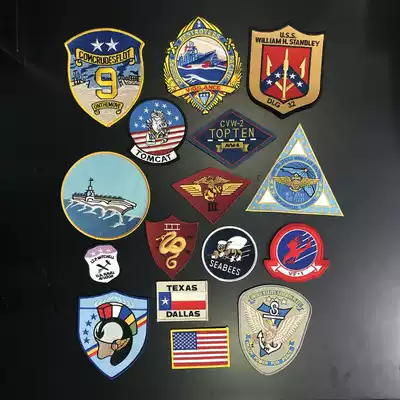 American Top Gun leather armband full set of flying jacket armband military fans chest embroidery badge