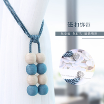 Curtain strap European ins style magnet curtain buckle rope strap adhesive hook wall hook curtain rope strap