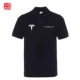 Tesla xe logo logo áo sơ mi nam và nữ dụng cụ áo thun 4S shop áo liền quần Câu lạc bộ xe tùy chỉnh cotton ve áo tay áo ngắn áo polo đồng phục