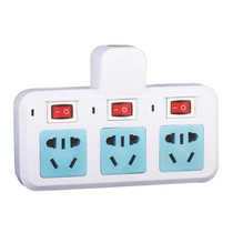 New national standard three-position three-switch power socket row plug-in and row terminal block converter trailer independent control switch