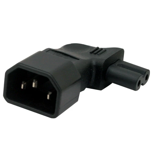 Адаптер питания с боковым изгибом IEC320-C14 на C7, штекер на восьмибуквенный переходник