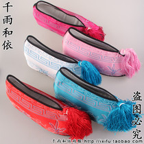 Ancient womens shoes Yue Opera Huadan shoes Opera shoes Huangmei opera high Flowers color shoes small Dan shoes 205