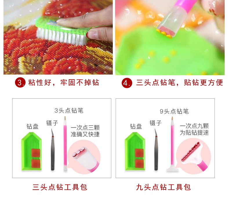 sơn kim cương đầy đủ kim cương khâu phòng khách mới Harmony Gia đình 2019 2018 rhinestone kim cương thêu bức tranh nề 5d - Công cụ & phụ kiện Cross-stitch tranh thêu chữ thập con công